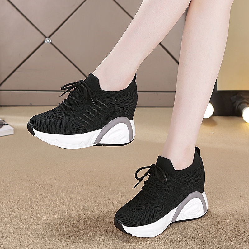 Net Increase Small White Shoes, Breathable Thick-soled Small Size Sports Casual Single Shoes Women