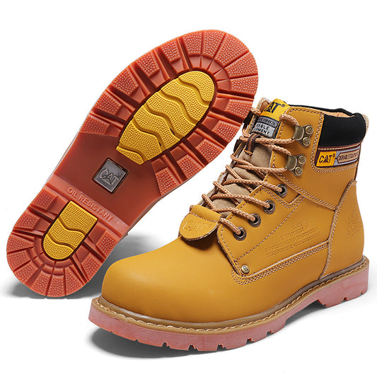 Men's British Style High-top Tooling Short Boots